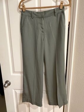 Talbots Sage Green Wide-Leg Chinos